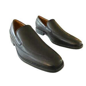Clarks Mens Black Leather Tilden Slip On Loafer Shoes Size 8.5 M New In Box